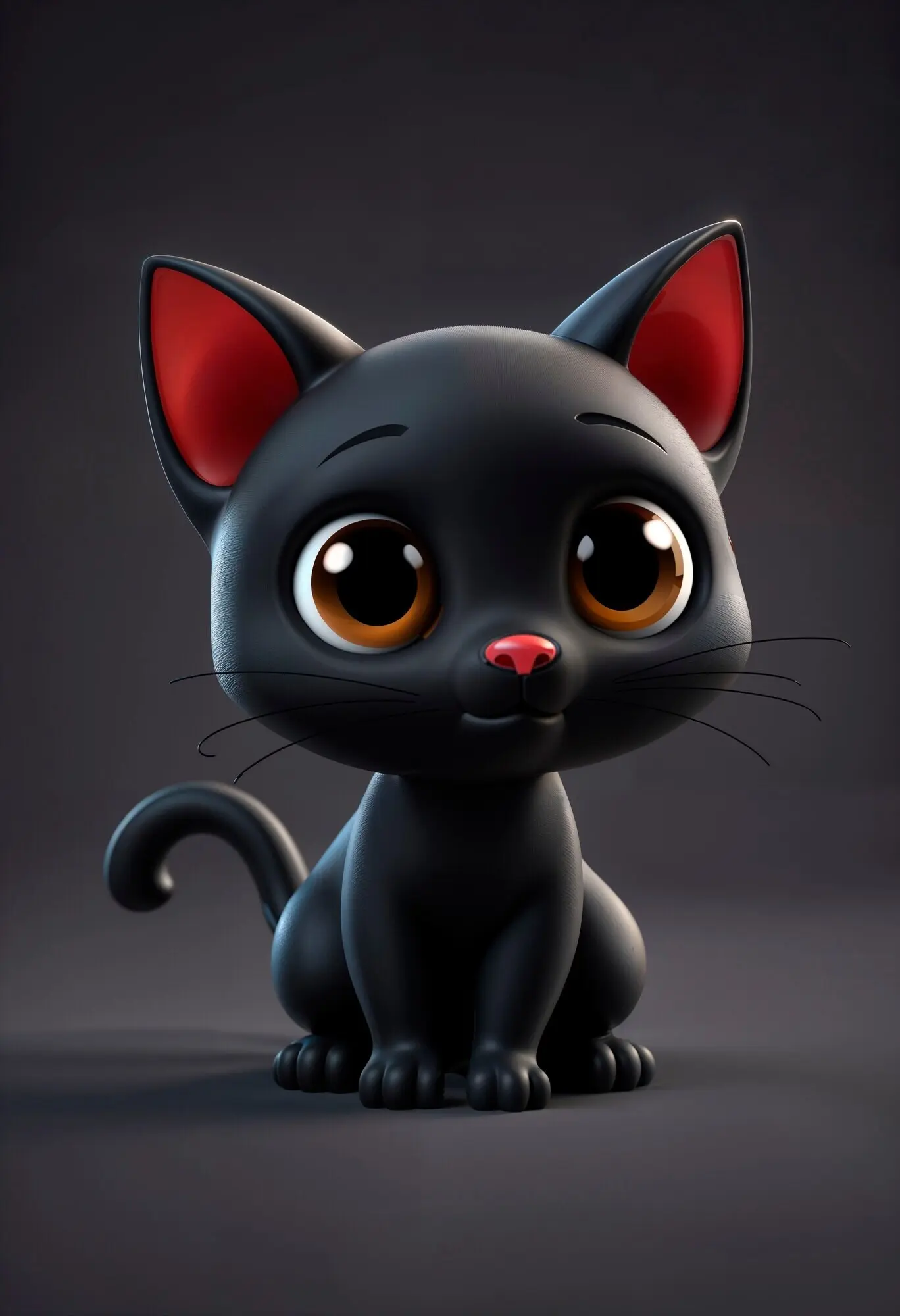 Niedliche 3D-Halloween-Katze