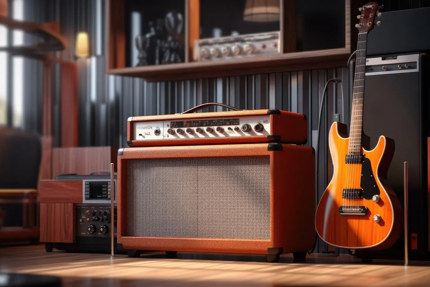 Eine 3D-Szene mit Musikbezug.